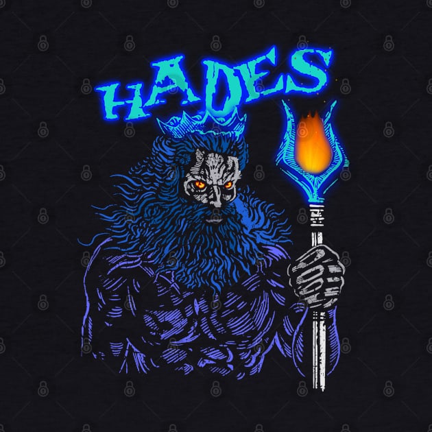 Hades Ancient Greek Gods and Monsters Mythology Retrowave by Sassee Designs